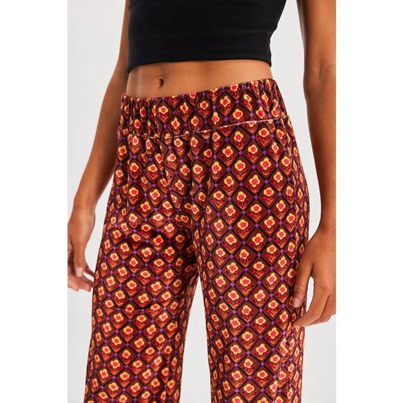 NWT FREE PEOPLE Flare Street Wide-Leg Velvet Flare Pants $188 L US 8 Christobel - Picture 3 of 6